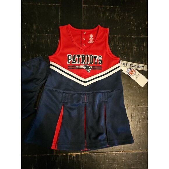 NFL New England Patriots Team Girls Size 2T Cheerleader Outfit New With Tags - Picture 3 of 10